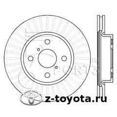 Тормозной диск Toyota  1.0-1.4