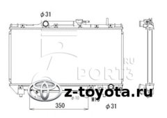 Радиатор, охлаждение двигателя Toyota  2.0