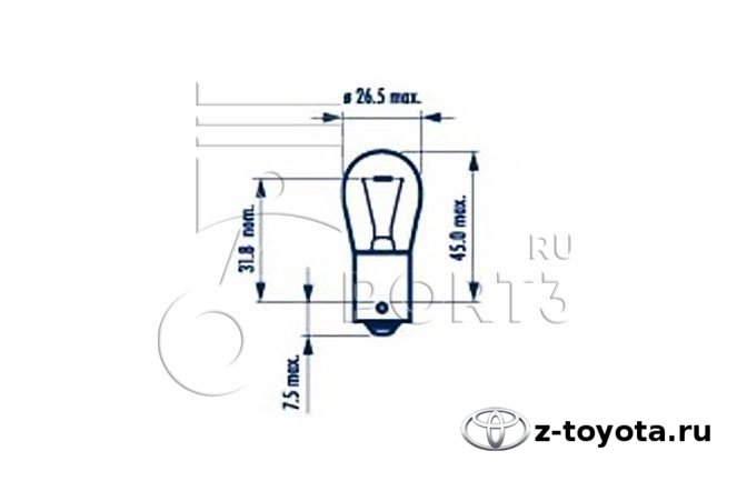 Автолампа, фонарь указателя поворота; основная фара; фонарь сигнала торможения
