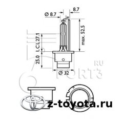 Автолампа, фара дальнего света; основная фара